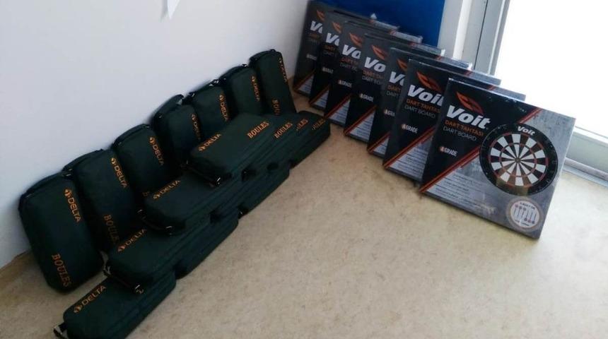 B&uuml;y&uuml;kşehirden Bocce Bowling Dart Federasyonuna malzeme desteği