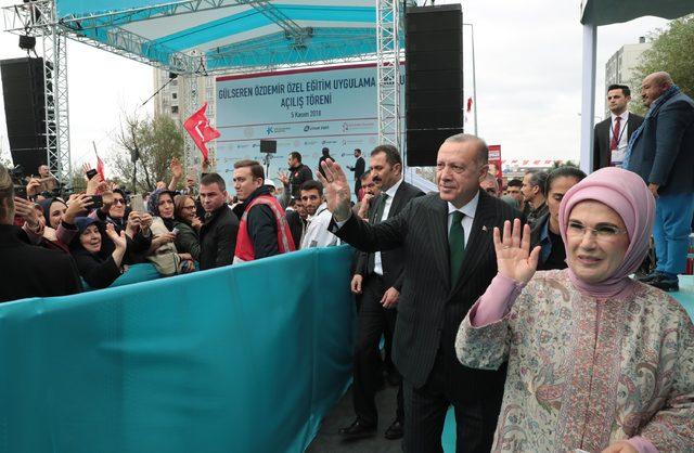 Erdoğan, G&uuml;lseren &Ouml;zdemir &Ouml;zel Eğitim Uygulama Okulu nun a&ccedil;ılışında konuştu (1) 4