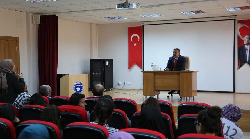 Başkan Cabbar Necmiye-Mustafa Maşlak Mesleki ve Teknik Anadolu Lisesi &ouml;ğrencileriyle bir araya geldi