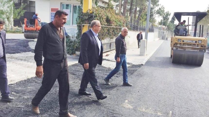 Belediye başkanı &ccedil;alışmaları yerinde inceledi