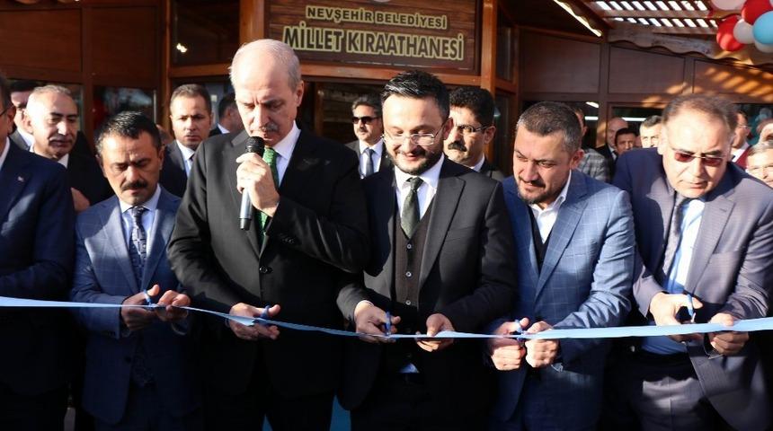 Nevşehir&rsquo;de Kurtulmuş&rsquo;un katılımıyla Millet Kıraathanesi a&ccedil;ıldı