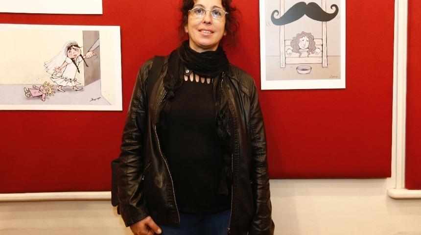 Kadın sorunu &ccedil;izgilerle anlatıldı