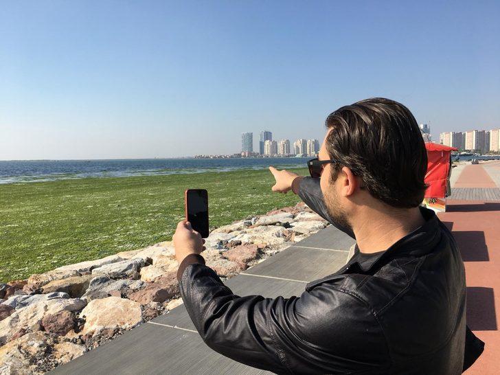 İzmir Körfezi’nde korkutan görüntü: Denizin yüzeyi çimen gibi G3