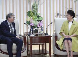 Peng Liyuan, Bill Gates ile görüştü 