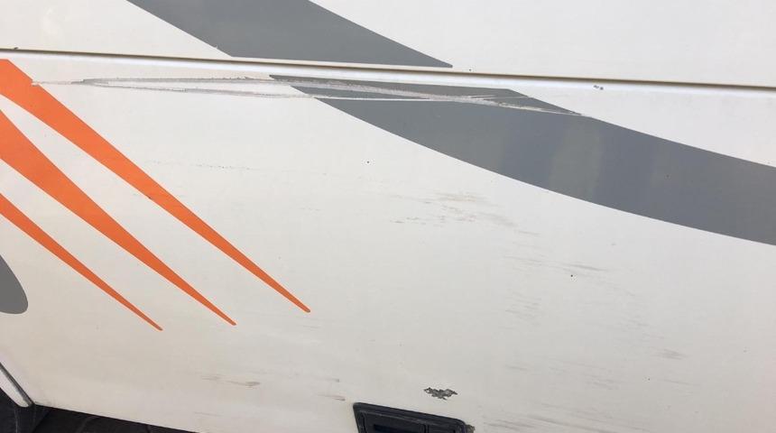 Bilecikspor taraftar minibüslerine çirkin saldırı