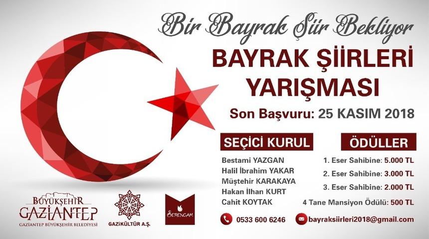 Gaziantep&rsquo;te &ldquo;Bir bayrak şiir bekliyor&rdquo; şiir yarışması