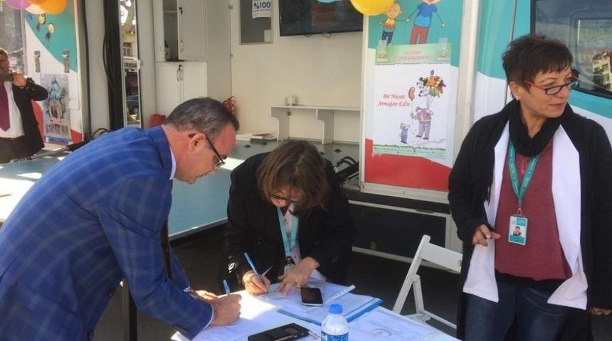 Kaymakam Öner, kampanyayı organ bağışı yaparak başlattı