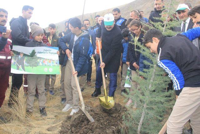 Hakkari’de “Fidanlar Fidanlarla Büyüyor” projesi