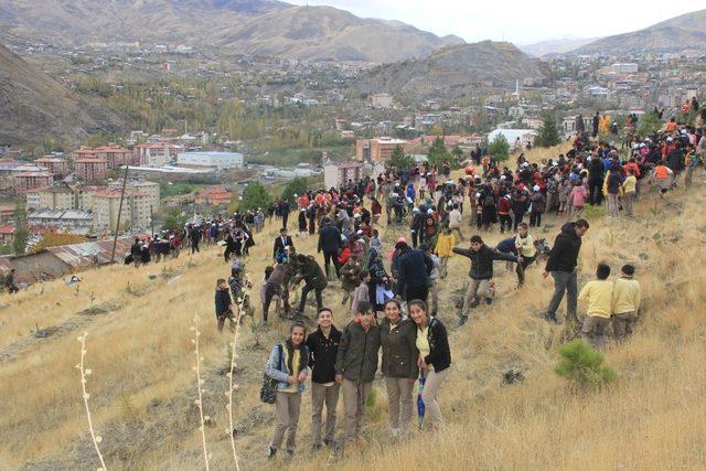 Hakkari’de “Fidanlar Fidanlarla Büyüyor” projesi