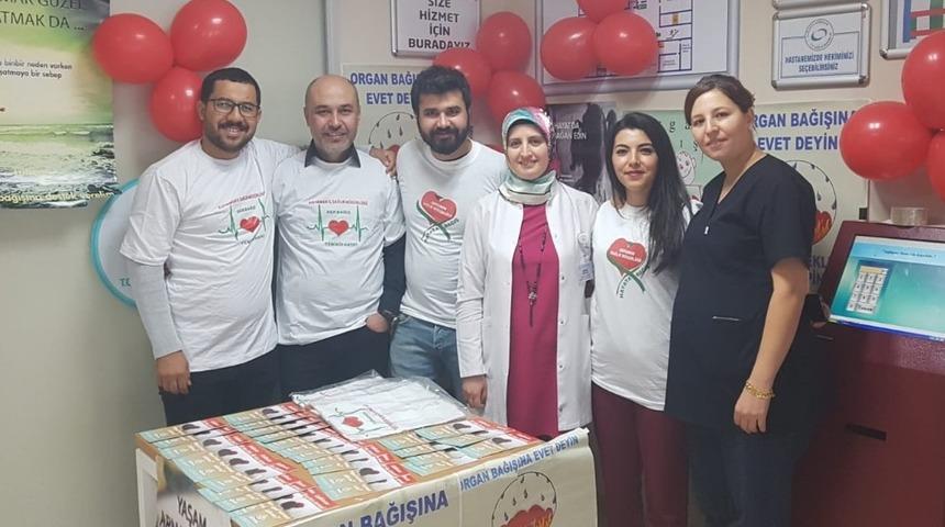 Hastanede organ bağış standı kuruldu
