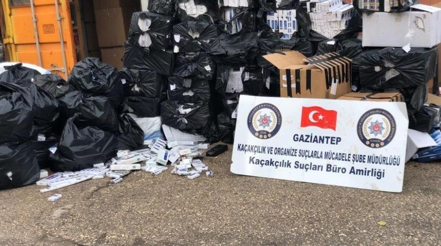 Gaziantep’te 48 bin paket kaçak sigara ele geçirildi