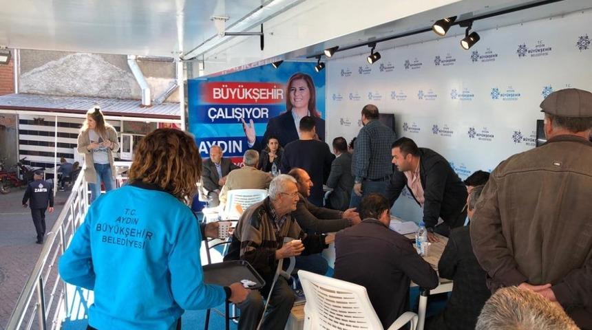 Mobil b&uuml;y&uuml;kşehir tırı Bozdoğan&rsquo;da