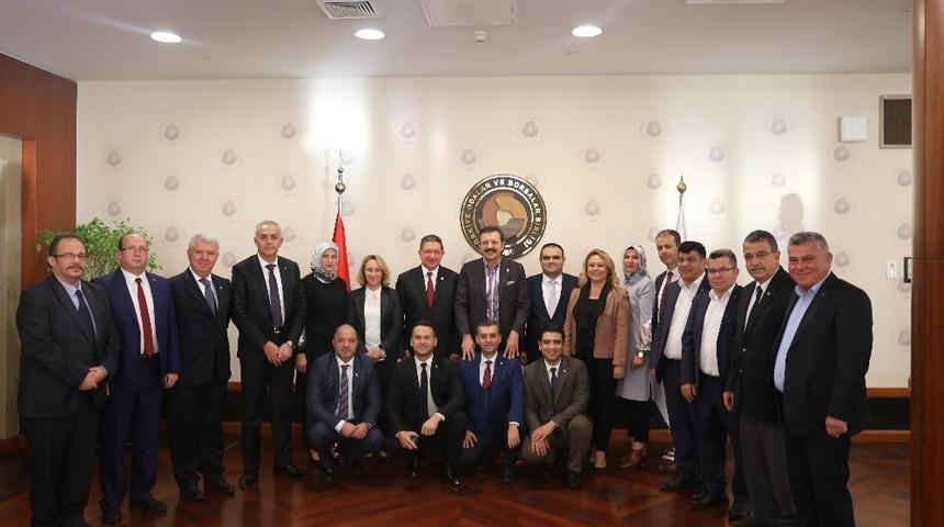 Nazilli Ticaret Odası&rsquo;ndan TOBB Başkanı Hisarcıklıoğlu&rsquo;na ziyaret
