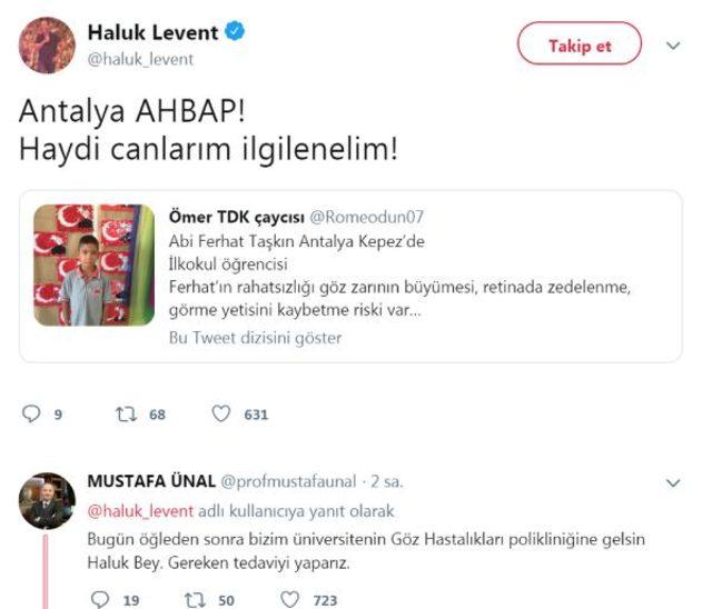 Haluk Levent Ferhat için çağrıda bulundu, rektör sosyal medyadan karşılık verdi 1