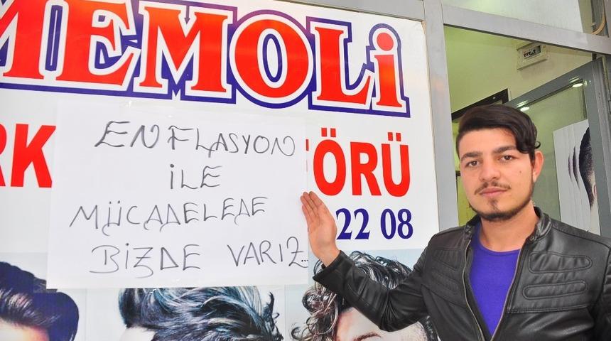 Kuaf&ouml;r Esnafından Enflasyonla M&uuml;cadeleye Destek