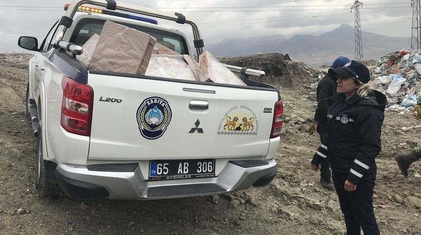 İpekyolu&rsquo;da 340 kilogram şoklu tavuk imha edildi