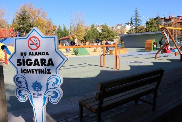 Beyşehir’de parklar dumansız hava sahası haline geldi