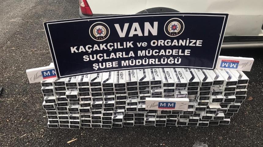 Kamyonetteki zuladan bin 750 paket ka&ccedil;ak sigara ele ge&ccedil;irildi