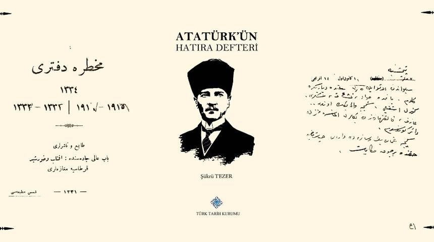 Atatürk’ün hatıra defteri 6. baskısıyla okuyucuyla buluşuyor