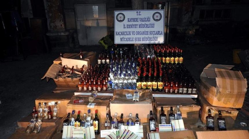 Kayseri&rsquo;de yılbaşında piyasaya s&uuml;r&uuml;lecek ka&ccedil;ak i&ccedil;ki ele ge&ccedil;irildi