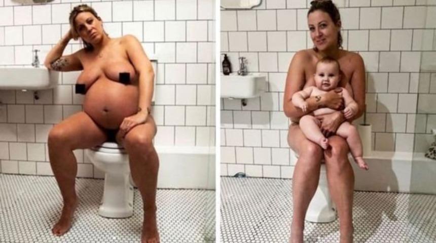 Hamileliğin 'rötuşsuz' hali! Saatler içinde onbinlerce beğeni aldı