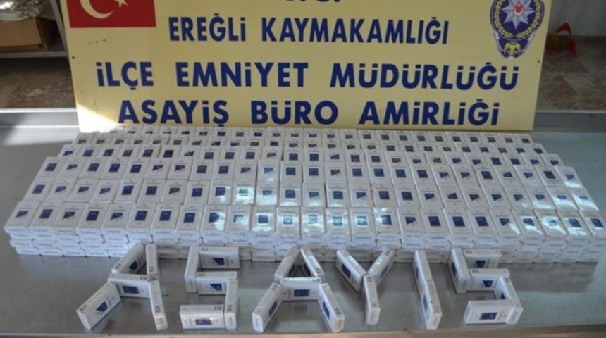 Ereğli&rsquo;de ka&ccedil;ak sigara operasyonu