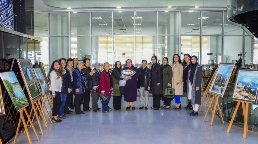 Meram Belediyesinde yağlı boya resim sergisi a&ccedil;ıldı