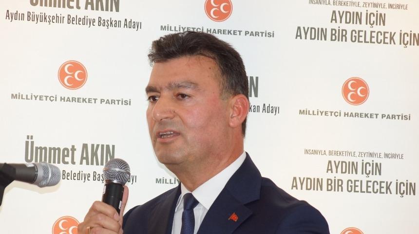 Aydın MHP, b&uuml;y&uuml;kşehir adayı &Uuml;mmet Akın&rsquo;ı resmen ilan etti