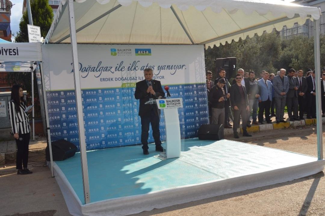 Erdek&rsquo;te doğalgaz a&ccedil;ılışı yapıldı