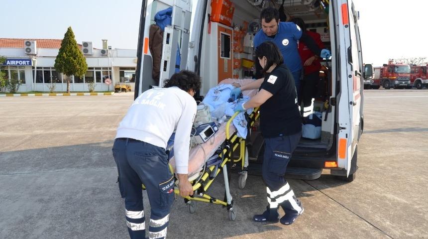 Ambulans helikopter, R&uuml;zgar bebek i&ccedil;in havalandı