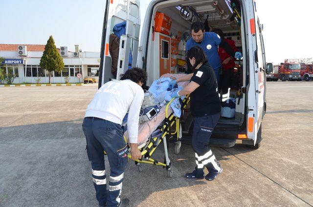 Rüzgar bebek ambulans helikopterle İstanbul'a sevk edildi