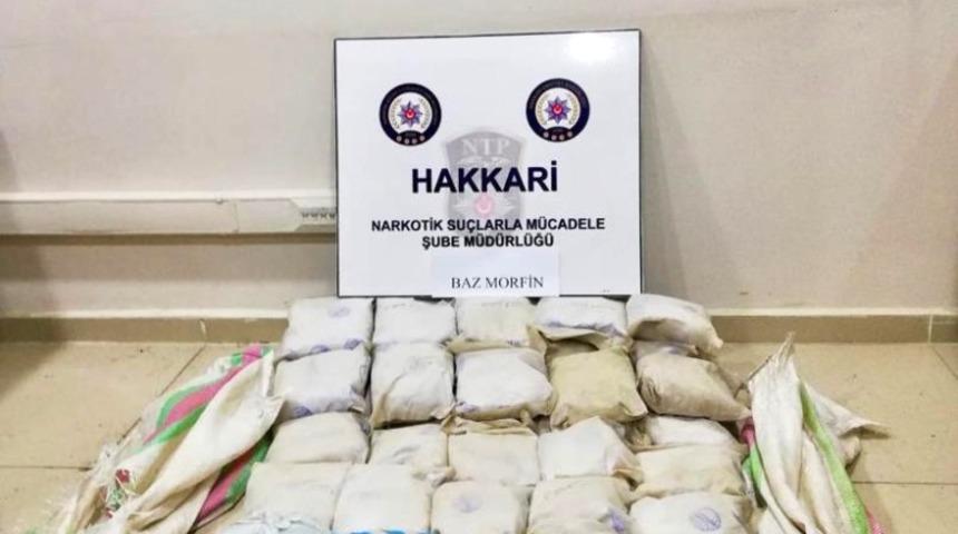 Y&uuml;ksekova&rsquo;da 52 kilogram baz morfin ele ge&ccedil;irildi