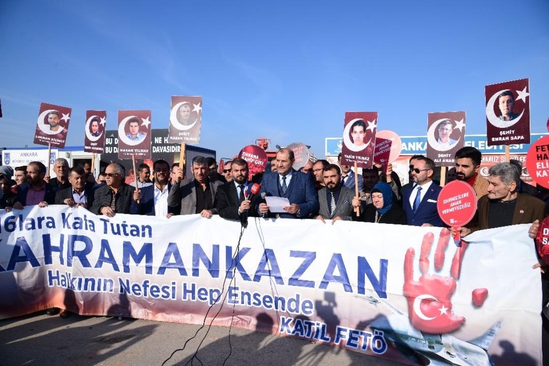 Şehit yakınları ve gazilerden Kahramankazan Belediye Başkanı Ert&uuml;rk&rsquo;e destek