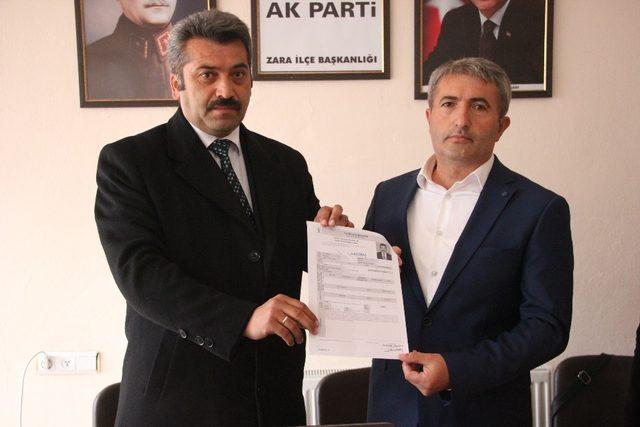 Günay, AK Parti Zara Belediye Başkan Aday Adaylığını açıkladı